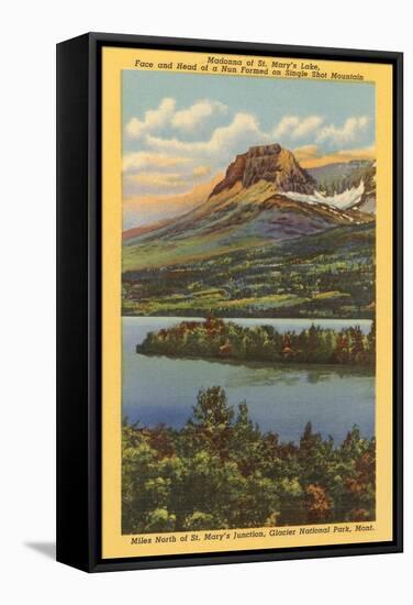 St. Mary's Lake, Glacier Park, Montana-null-Framed Stretched Canvas