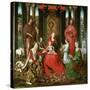 St. Mary with the Child and the Saints John the Baptist, John the Evangelist, Catherine, Barbara-Hans Memling-Stretched Canvas