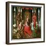 St. Mary with the Child and the Saints John the Baptist, John the Evangelist, Catherine, Barbara-Hans Memling-Framed Giclee Print