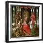 St. Mary with the Child and the Saints John the Baptist, John the Evangelist, Catherine, Barbara-Hans Memling-Framed Giclee Print