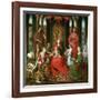 St. Mary with the Child and the Saints John the Baptist, John the Evangelist, Catherine, Barbara-Hans Memling-Framed Giclee Print