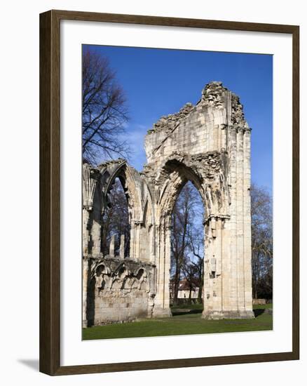 St Marys Abbey, Museum Gardens, York, Yorkshire, England-Mark Sunderland-Framed Photographic Print