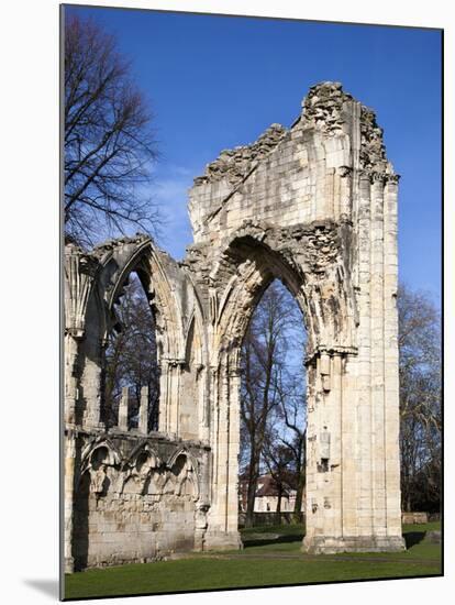 St Marys Abbey, Museum Gardens, York, Yorkshire, England-Mark Sunderland-Mounted Photographic Print