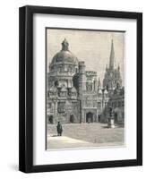 St Marys Church and the Radcliffe, from the Quadrangle, at Brasenose, 1896-null-Framed Premium Giclee Print