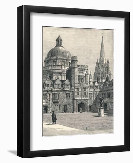 St Marys Church and the Radcliffe, from the Quadrangle, at Brasenose, 1896-null-Framed Premium Giclee Print