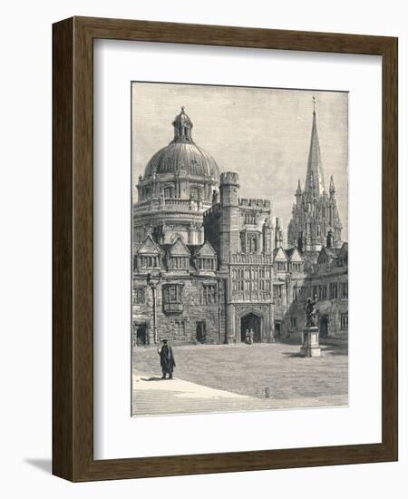 St Marys Church and the Radcliffe, from the Quadrangle, at Brasenose, 1896-null-Framed Giclee Print