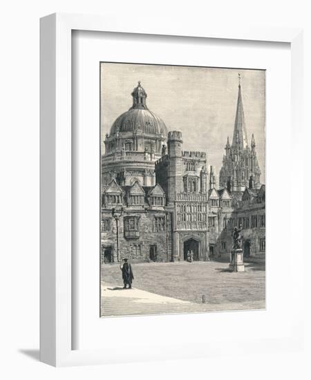 St Marys Church and the Radcliffe, from the Quadrangle, at Brasenose, 1896-null-Framed Giclee Print