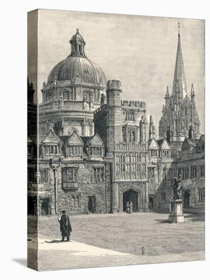 St Marys Church and the Radcliffe, from the Quadrangle, at Brasenose, 1896-null-Stretched Canvas