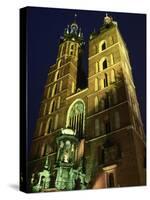 St. Marys Church, Rynek Glowny Town Sq, Krakow-Walter Bibikow-Stretched Canvas