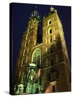 St. Marys Church, Rynek Glowny Town Sq, Krakow-Walter Bibikow-Stretched Canvas