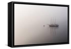 St. Marys, Georgia: a Sailboat on the River Outside the Cumberland National Seashore Ferry-Brad Beck-Framed Stretched Canvas