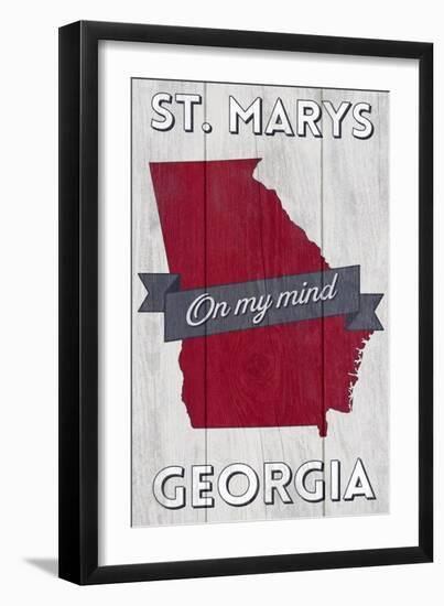 St. Marys, Georgia on My Mind-Lantern Press-Framed Art Print