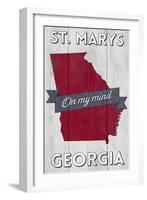 St. Marys, Georgia on My Mind-Lantern Press-Framed Art Print