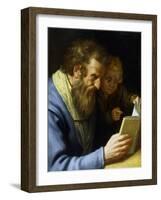 St Matthew and an Angel, 1621-Abraham Bloemaert-Framed Giclee Print