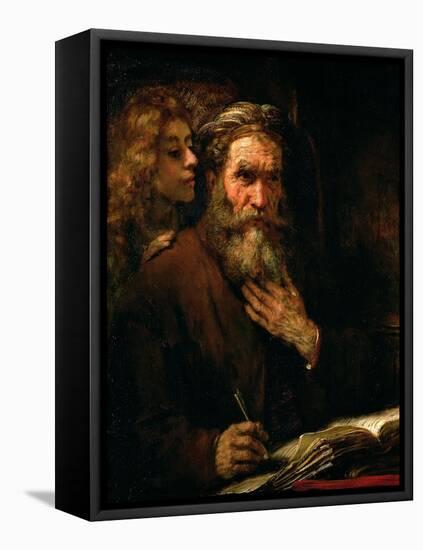 St. Matthew and the Angel, 1655-60-Rembrandt van Rijn-Framed Stretched Canvas