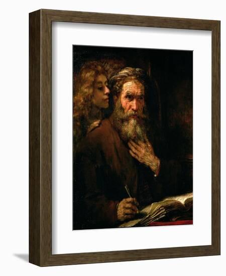 St. Matthew and the Angel, 1655-60-Rembrandt van Rijn-Framed Giclee Print