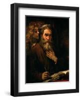 St. Matthew and the Angel, 1655-60-Rembrandt van Rijn-Framed Giclee Print