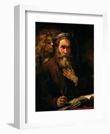 St. Matthew and the Angel, 1655-60-Rembrandt van Rijn-Framed Giclee Print