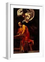 St. Matthew and the Angel-Caravaggio-Framed Art Print