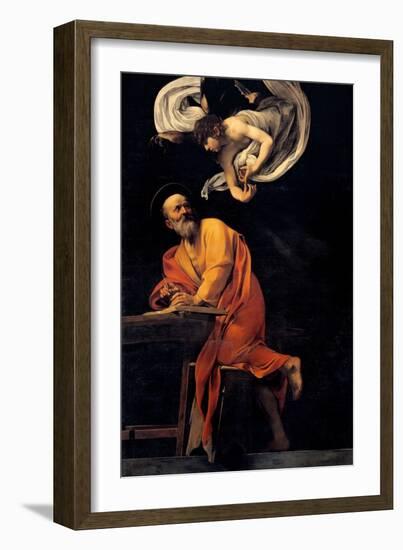 St. Matthew and the Angel-Caravaggio-Framed Art Print