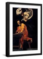 St. Matthew and the Angel-Caravaggio-Framed Art Print