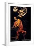 St. Matthew and the Angel-Caravaggio-Framed Art Print