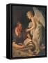 St Matthew and the Angel-Manaigo Silvestro-Framed Stretched Canvas