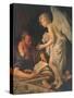 St Matthew and the Angel-Manaigo Silvestro-Stretched Canvas