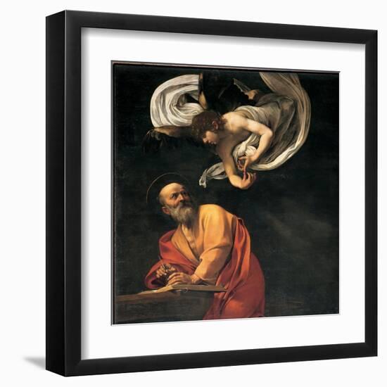 St. Matthew and the Angel-Caravaggio-Framed Art Print