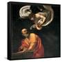 St. Matthew and the Angel-Caravaggio-Framed Stretched Canvas
