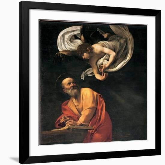 St. Matthew and the Angel-Caravaggio-Framed Art Print