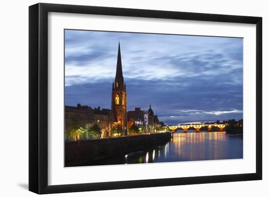 St Matthews Church and Old Bridge, Perth, Perth and Kinross, Scotland, 2010-Peter Thompson-Framed Photographic Print