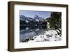 St. Maurici Lake and Snowy Peaks of Aigues Tortes Nat'l Park in Winter, Pyrenees, Catalonia, Spain-Nick Upton-Framed Photographic Print
