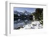 St. Maurici Lake and Snowy Peaks of Aigues Tortes Nat'l Park in Winter, Pyrenees, Catalonia, Spain-Nick Upton-Framed Photographic Print