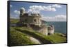 St. Mawes Castle and Coastline, St. Mawes, Cornwall, England, United Kingdom, Europe-Stuart Black-Framed Stretched Canvas