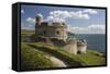 St. Mawes Castle and Coastline, St. Mawes, Cornwall, England, United Kingdom, Europe-Stuart Black-Framed Stretched Canvas