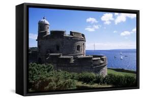 St. Mawes Castle, Built by Henry VIII, St. Mawes, Cornwall, England, United Kingdom-Jenny Pate-Framed Stretched Canvas