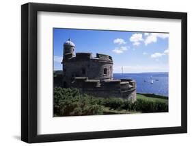 St. Mawes Castle, Built by Henry VIII, St. Mawes, Cornwall, England, United Kingdom-Jenny Pate-Framed Premium Photographic Print