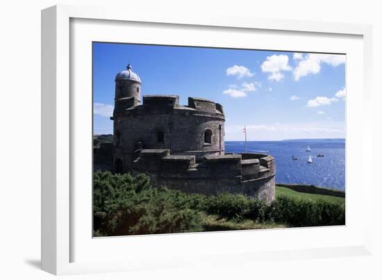 St. Mawes Castle, Built by Henry VIII, St. Mawes, Cornwall, England, United Kingdom-Jenny Pate-Framed Photographic Print