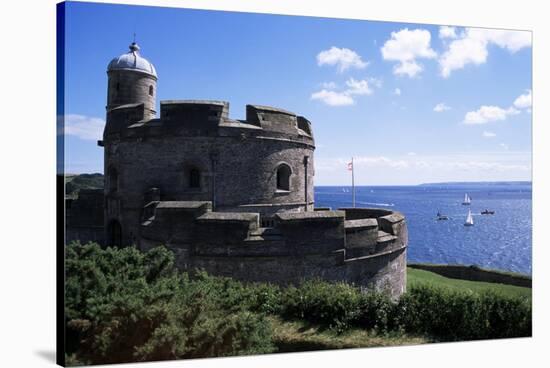 St. Mawes Castle, Built by Henry VIII, St. Mawes, Cornwall, England, United Kingdom-Jenny Pate-Stretched Canvas