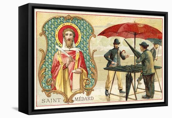 St Medardus, Patron Saint of the Weather-null-Framed Stretched Canvas