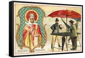 St Medardus, Patron Saint of the Weather-null-Framed Stretched Canvas