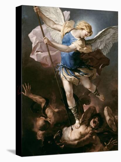 St. Michael, about 1663-Luca Giordano-Stretched Canvas
