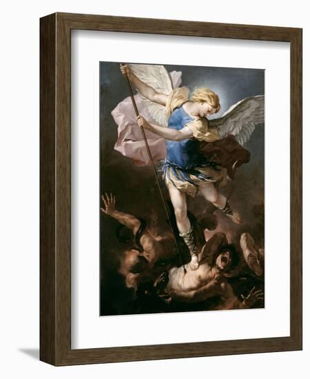 St. Michael, about 1663-Luca Giordano-Framed Giclee Print