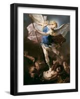 St. Michael, about 1663-Luca Giordano-Framed Giclee Print