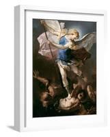 St. Michael, about 1663-Luca Giordano-Framed Giclee Print