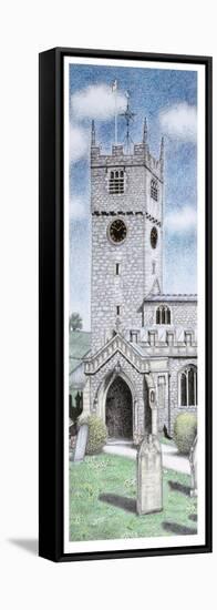 St Michael and All Angels Church Clock, Beetham, Cumbria, 2009-Sandra Moore-Framed Stretched Canvas