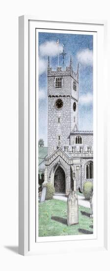 St Michael and All Angels Church Clock, Beetham, Cumbria, 2009-Sandra Moore-Framed Premium Giclee Print