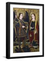 St Michael and Engracia, C1489-C1513-Juan de la Abadia the Younger-Framed Giclee Print