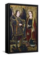 St Michael and Engracia, C1489-C1513-Juan de la Abadia the Younger-Framed Stretched Canvas